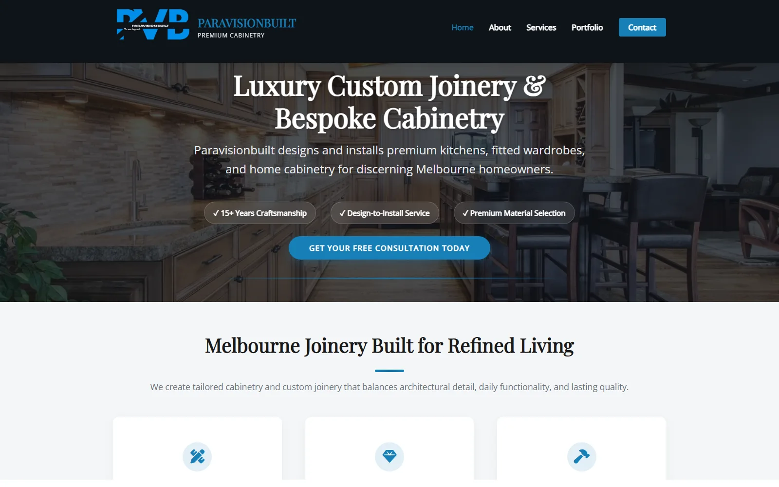 Paravision Built website screenshot