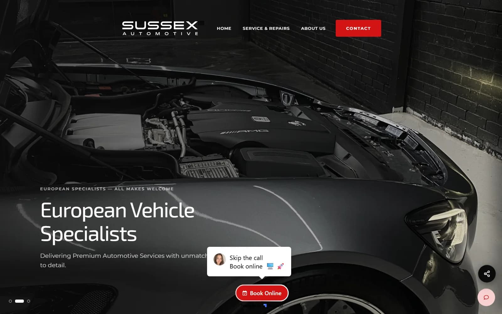 Sussex Automotive website screenshot